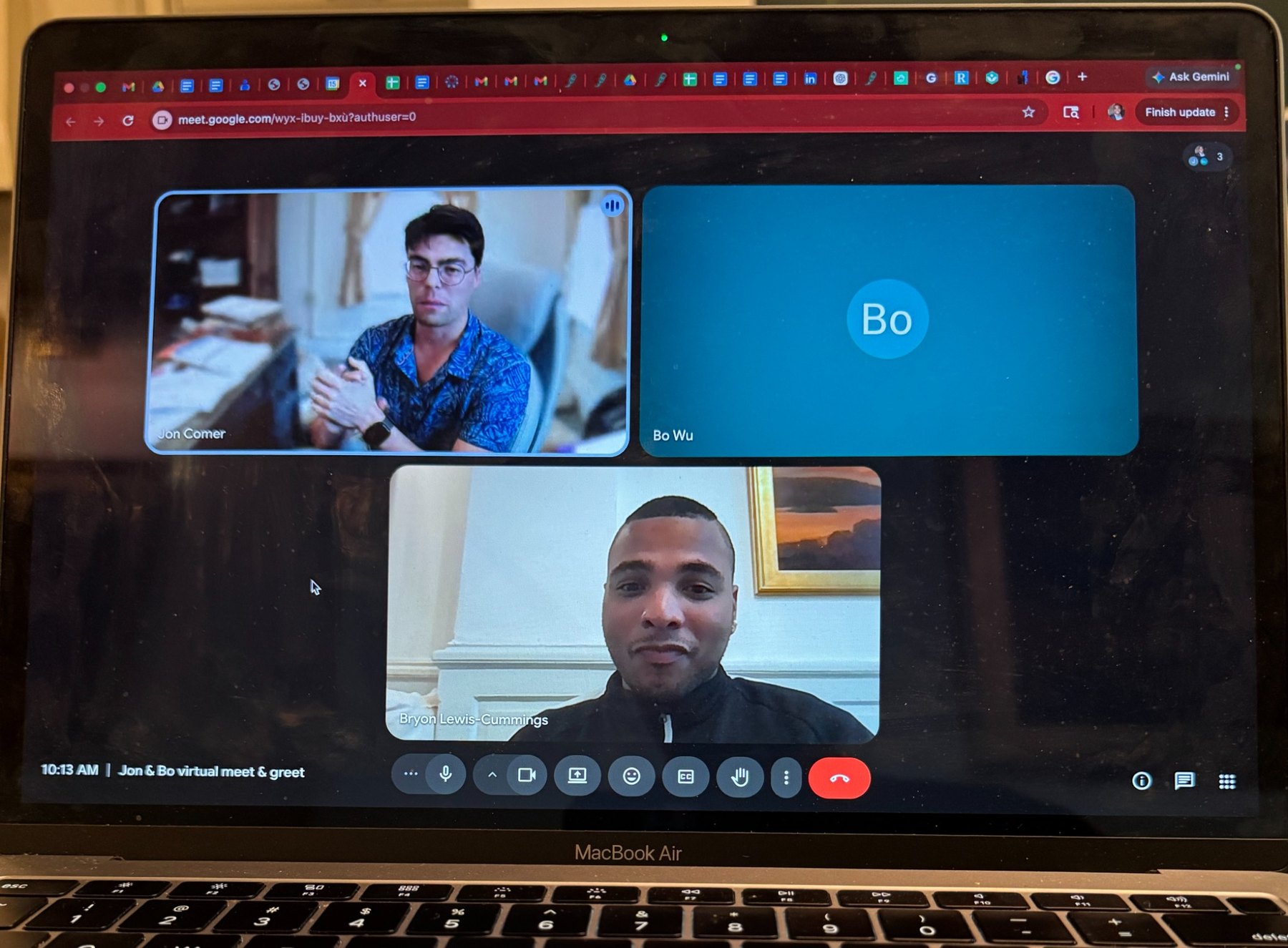 Virtual meet and greet screenshot