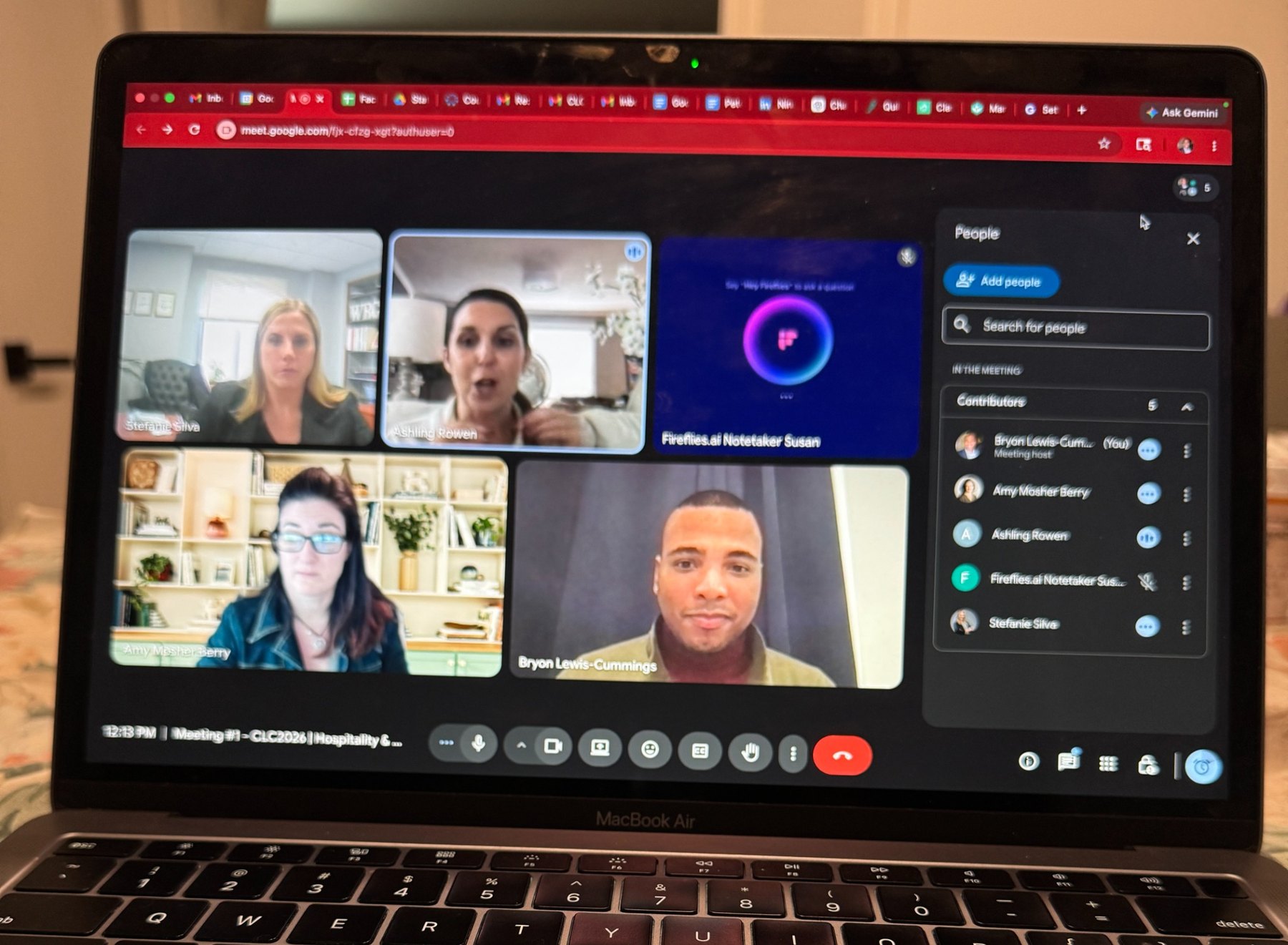 Google Meet planning screenshot