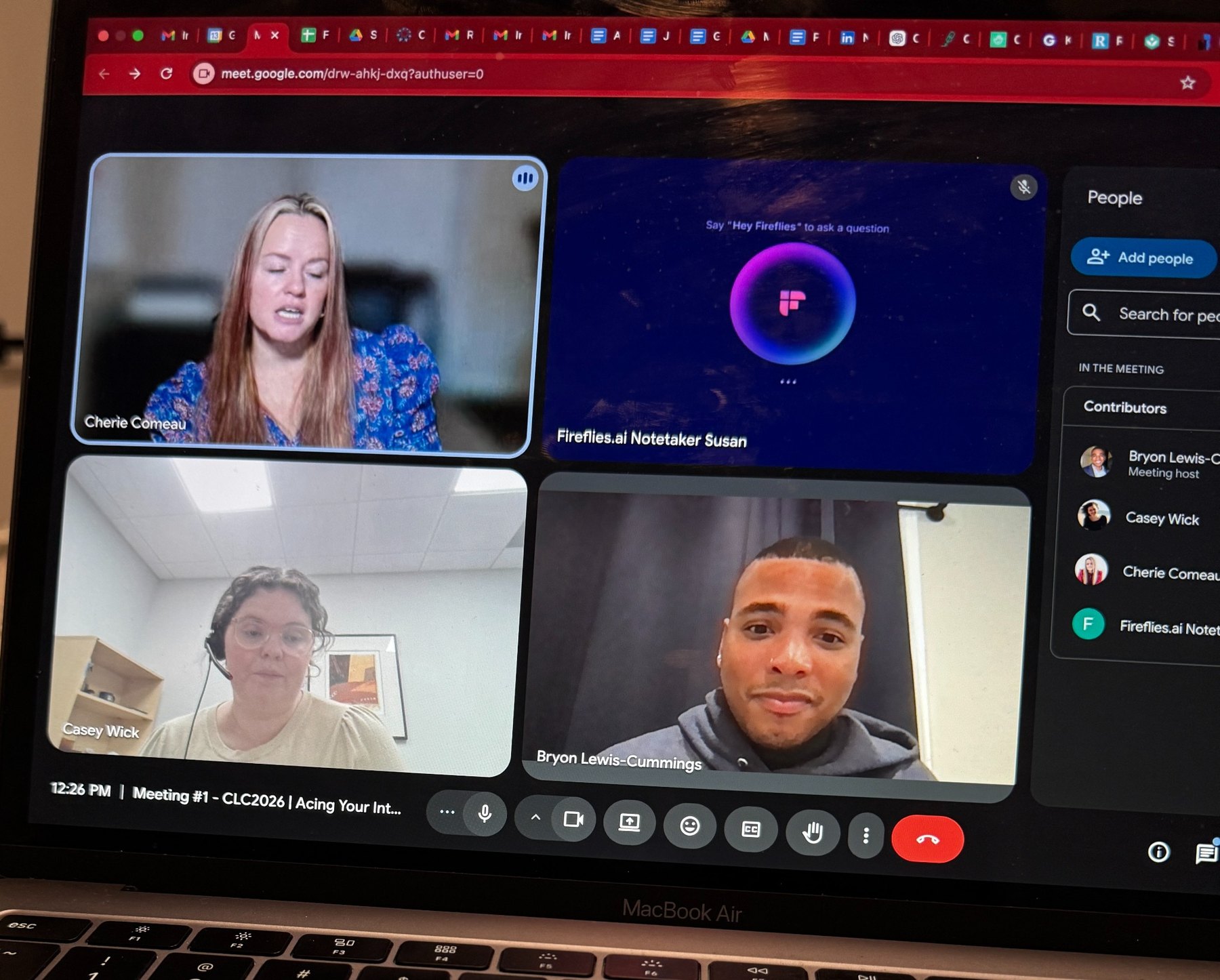 Small team virtual meeting screenshot